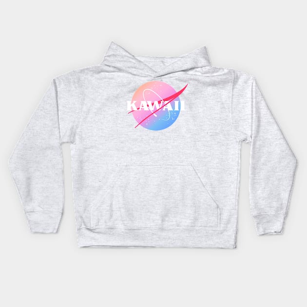 Space Kawaii Logo Kids Hoodie by Chrivart